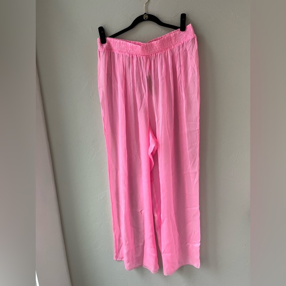 💖SKIMS ROMANCE CHIFFON SMOCKED PANTS BUBBLEGUM 2X